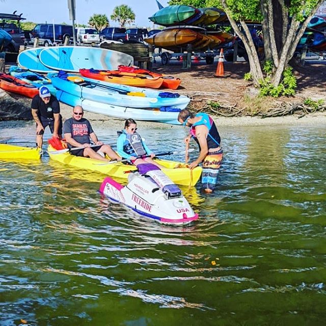 Windy today, so how about a tow out to the mangroves and secluded beach out of the wind! #siestakey #siestakeypaddleboards #siesta